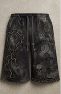 Black Chain Stride JoggerShorts