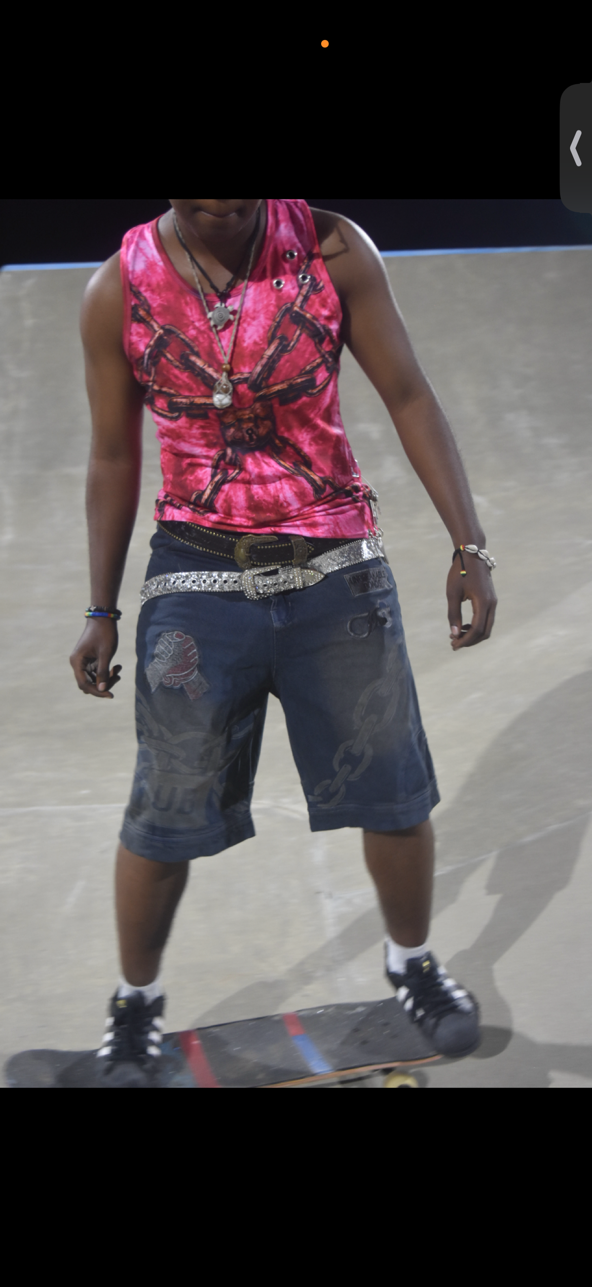 Grey Chained Jorts